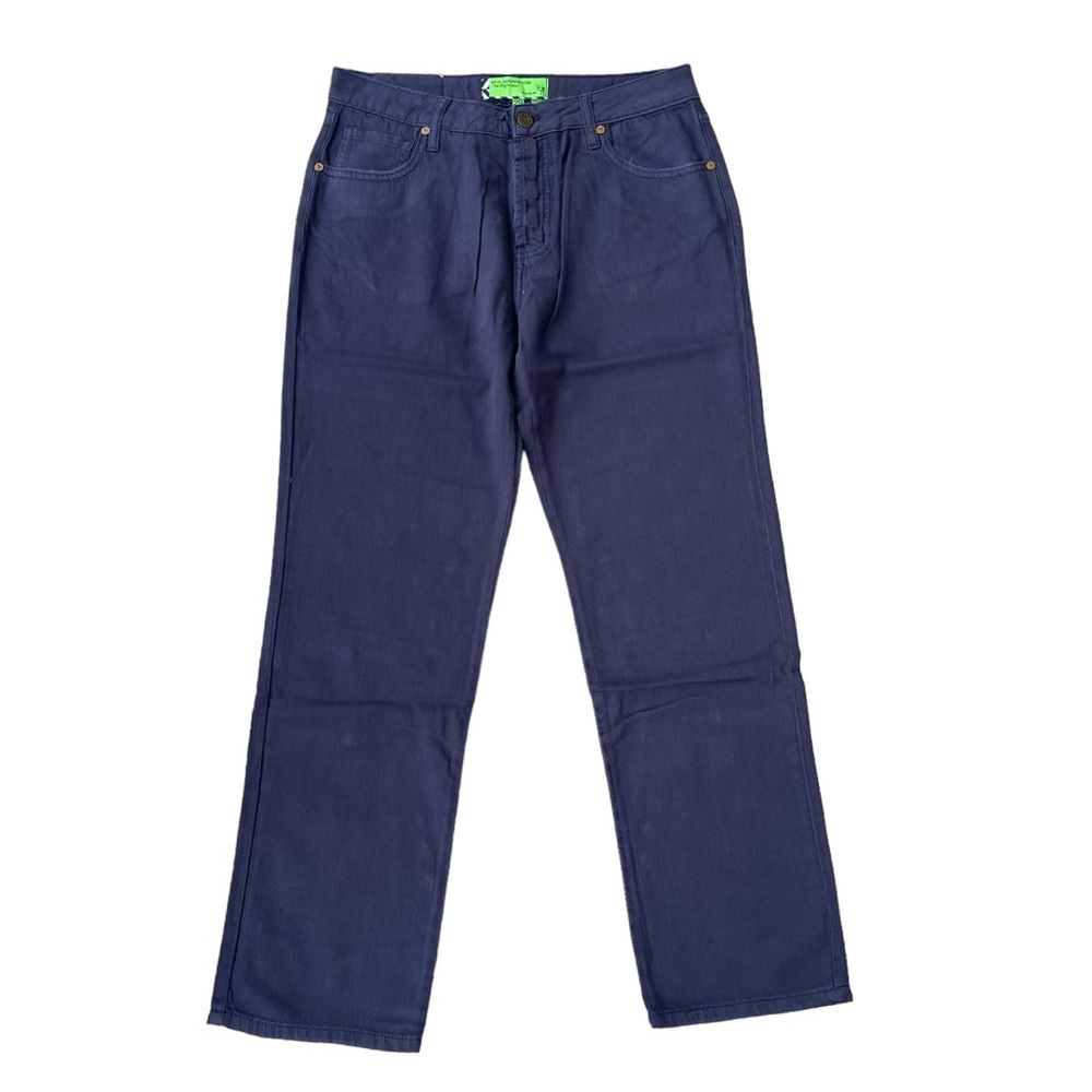 NWT Free People x Sandrine French Worker Navy Straight Leg Pants Size 29
